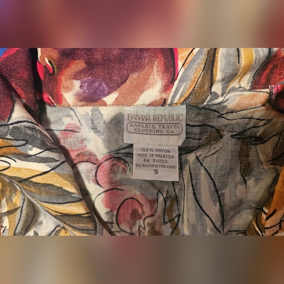 🩷Banana Republic Safari & Travel Clothing Co Blouse Multicolor Size S❤️ - Picture 4 of 5